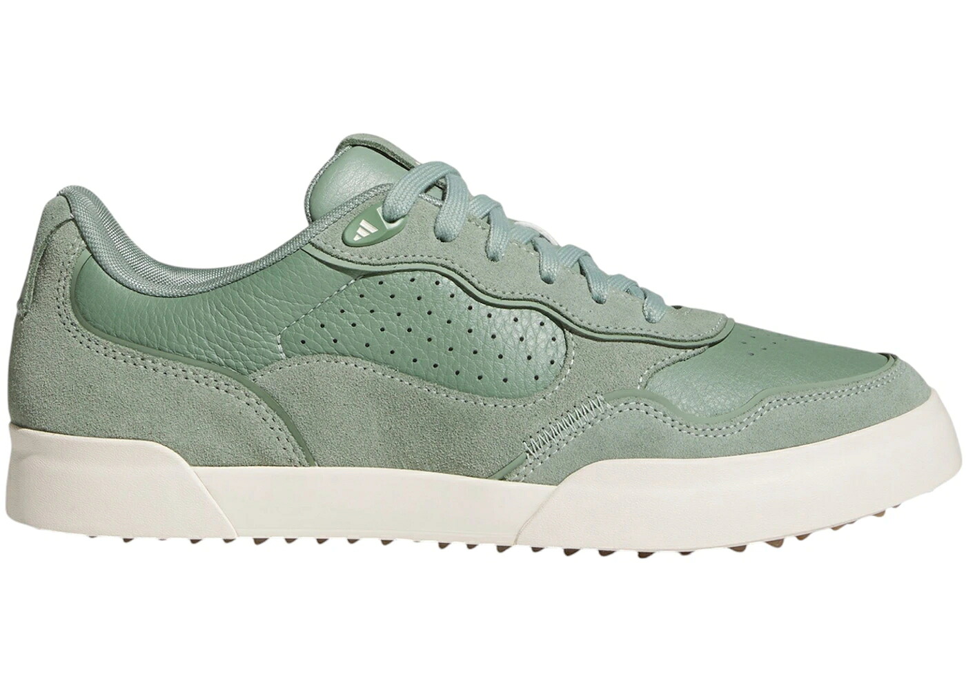 アディダス ゴルフ 銀色 シルバー 緑 グリーン 白色 ホワイト スニーカー メンズ ADIDAS RETROCROSS 25 SPIKELESS GOLF SILVER GREEN OFF WHITE GUM / SILVER GREEN OFF WHITE GUM