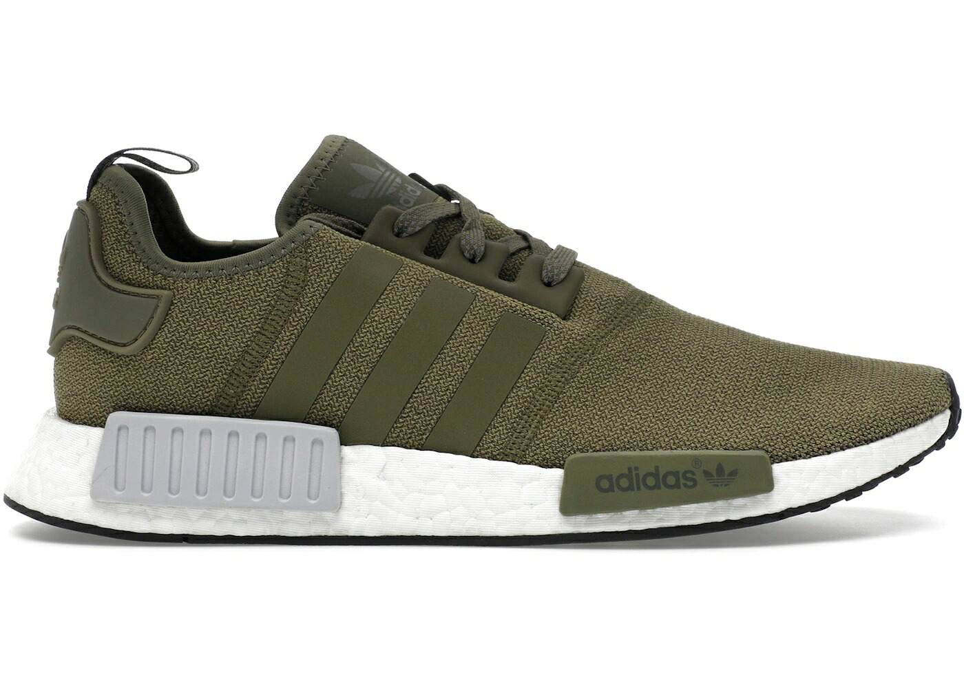 アディダス オリーブ カーゴ ソリッド 灰色 グレー 白色 ホワイト スニーカー メンズ ADIDAS NMD R1 OLIVE / OLIVE CARGO SOLID GREY WHITE