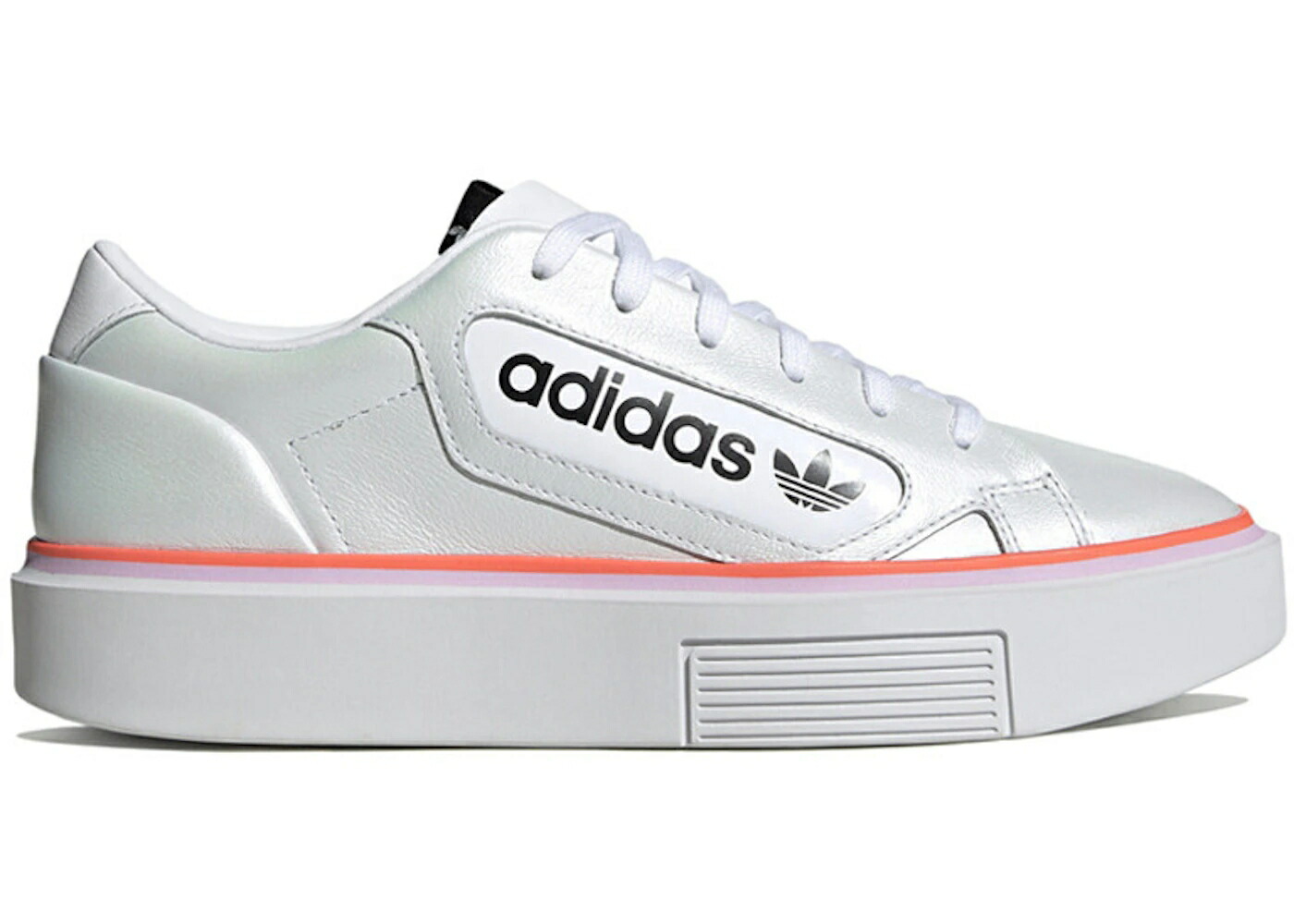 アディダス 白色 ホワイト WOMEN'S スニーカー レディース ADIDAS SLEEK SUPER WHITE LILAC CORAL (WOMEN'S) / CLOUD WHITE CLEAR LILAC SIGNAL