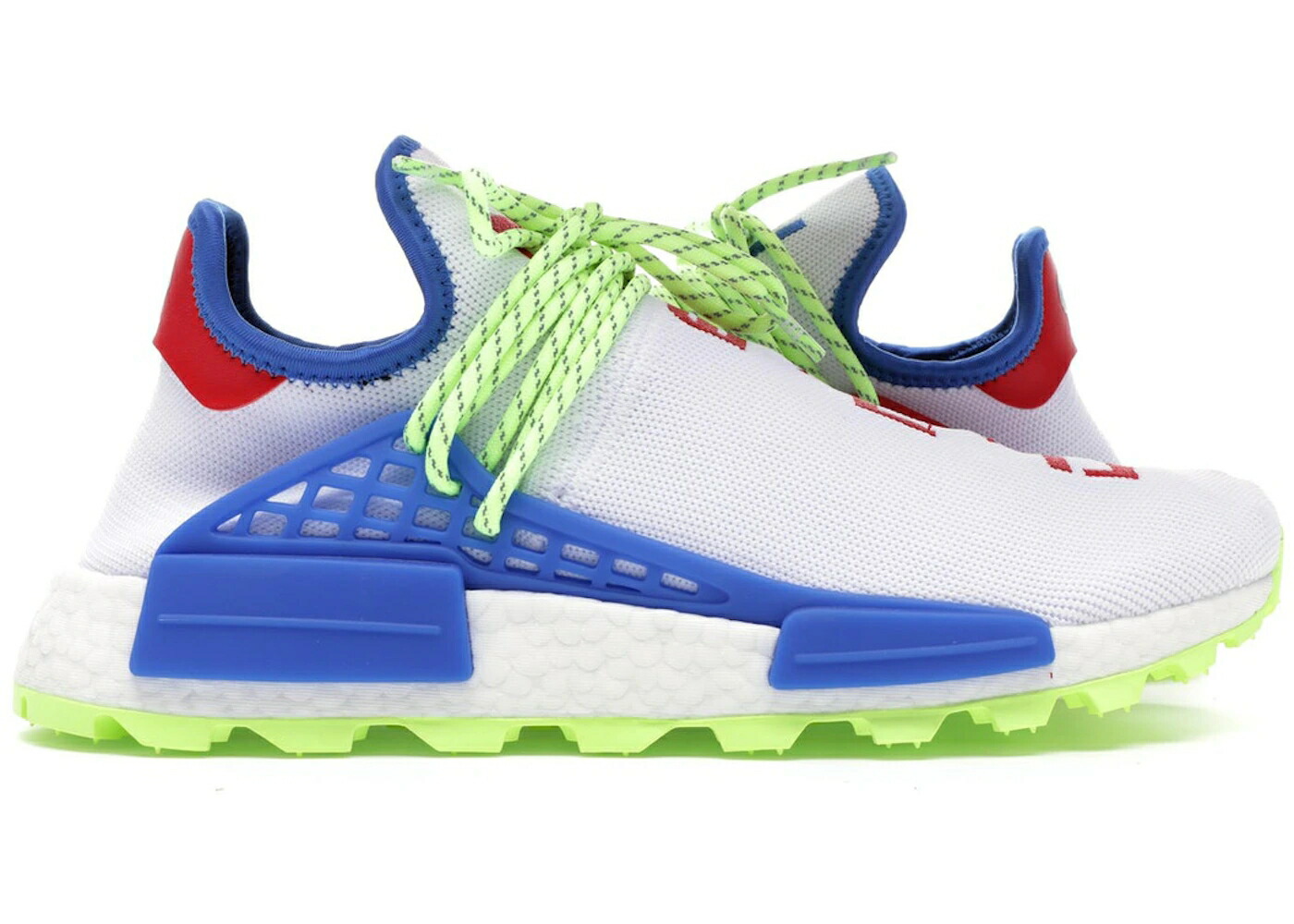 アディダス 白色 ホワイト 青色 ブルー 赤 レッド スニーカー メンズ ADIDAS NMD HU PHARRELL NERD HOMECOMING / WHITE BLUE RED