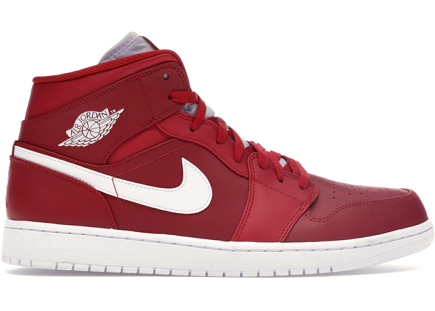 ナイキ ジョーダン ミッド 赤 赤いこと 白いこと 白いこと スニーカー メンズ JORDAN 1 RETRO MID GYM RED WHITE / GYM RED WHITE WHITE