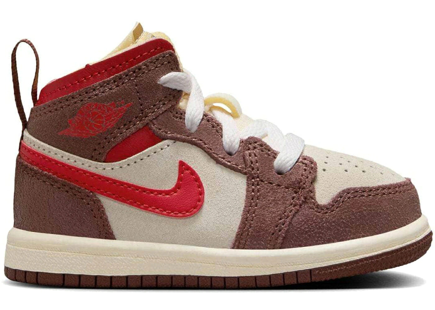 ナイキ ジョーダン ミッド 子馬 \u0026 お坊っちゃん キッズ JORDAN 1 MID SE BREAD, BUTTER SOLE (TD) / COCONUT MILK DARK PONY PALE