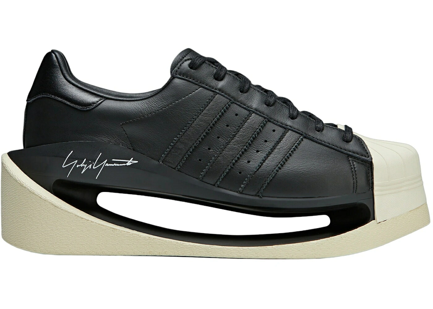 アディダス はやりっ子 黒いこと 黒いこと 皮膚軟化剤 白いこと 白いこと スニーカー メンズ ADIDAS Y-3 GENDO SUPERSTAR BLACK CREAM WHITE / BLACK BLACK CREAM WHITE