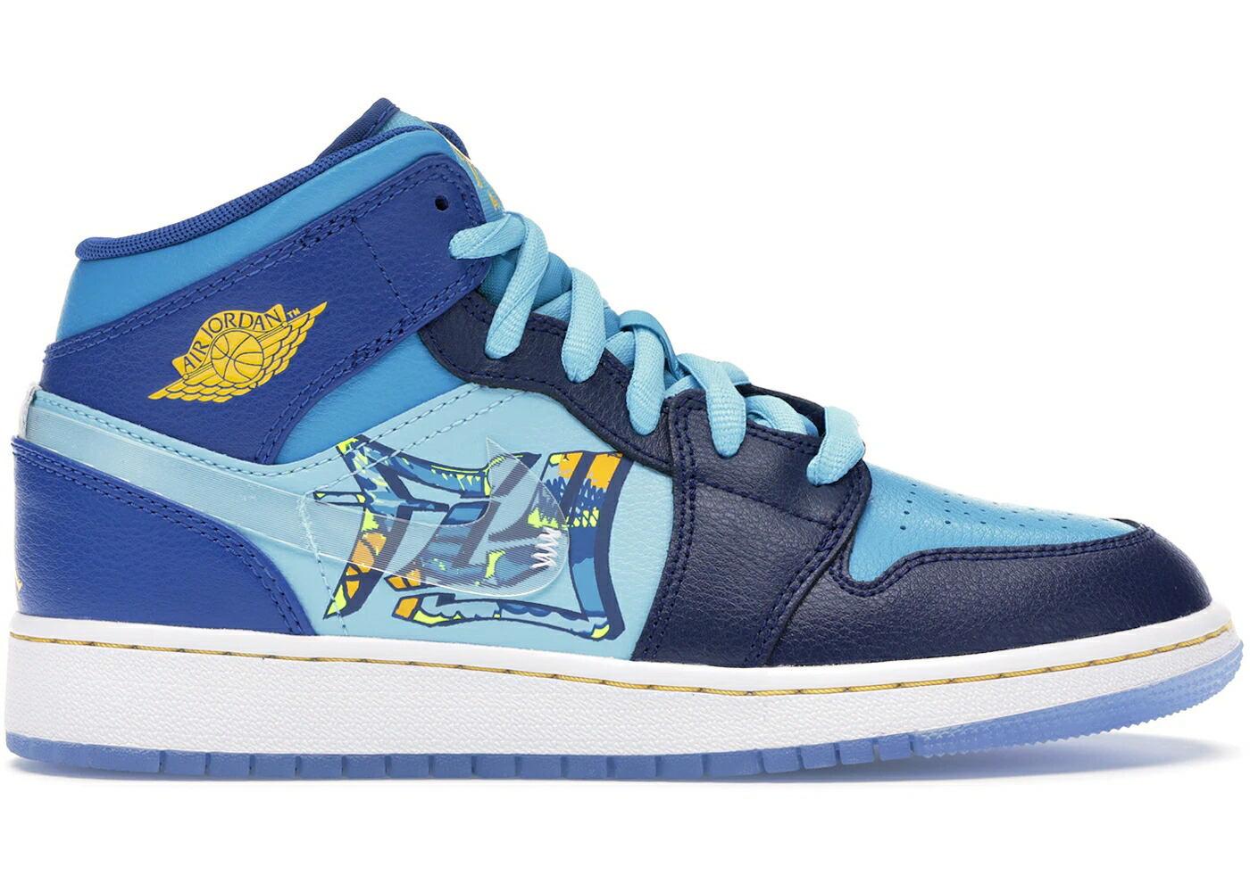 ナイキ ジョーダン ミッド 青色 ブルー チーム ジュニア キッズ JORDAN 1 MID FLY (GS) / BLUE VOID CLEAR TEAM ROYAL BLUE ベビー マタニティ スニーカー