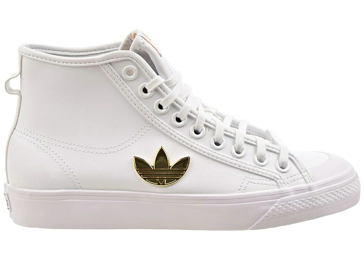 アディダス トレフォイル 白いこと 白いこと ゴールド WOMEN\u0027S スニーカー レディース ADIDAS NIZZA TREFOIL HI CLOUD WHITE GOLD METALLIC (WOMEN\u0027S) / CLOUD WHITE CLOUD WHITE GOLD