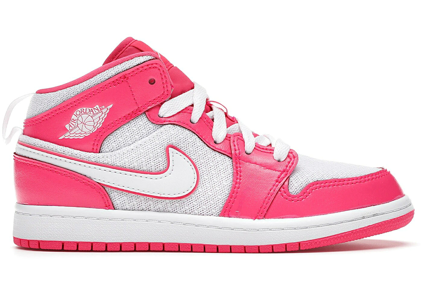 ナイキ ジョーダン ミッド サクラ色 白いこと 白いこと お坊っちゃん キッズ JORDAN 1 MID HYPER PINK WHITE (なおなお書き) / HYPER PINK WHITE WHITE もの言う花 マタニティ スニーカー