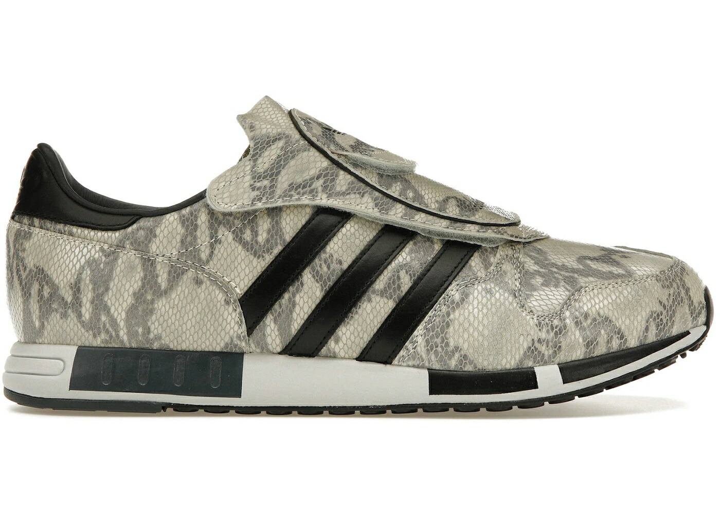 アディダス 白いこと 白いこと 黒いこと 黒いこと 薄墨色 薄墨色 スニーカー メンズ ADIDAS MICROPACER OG SNAKE / CHALK WHITE BLACK GREY