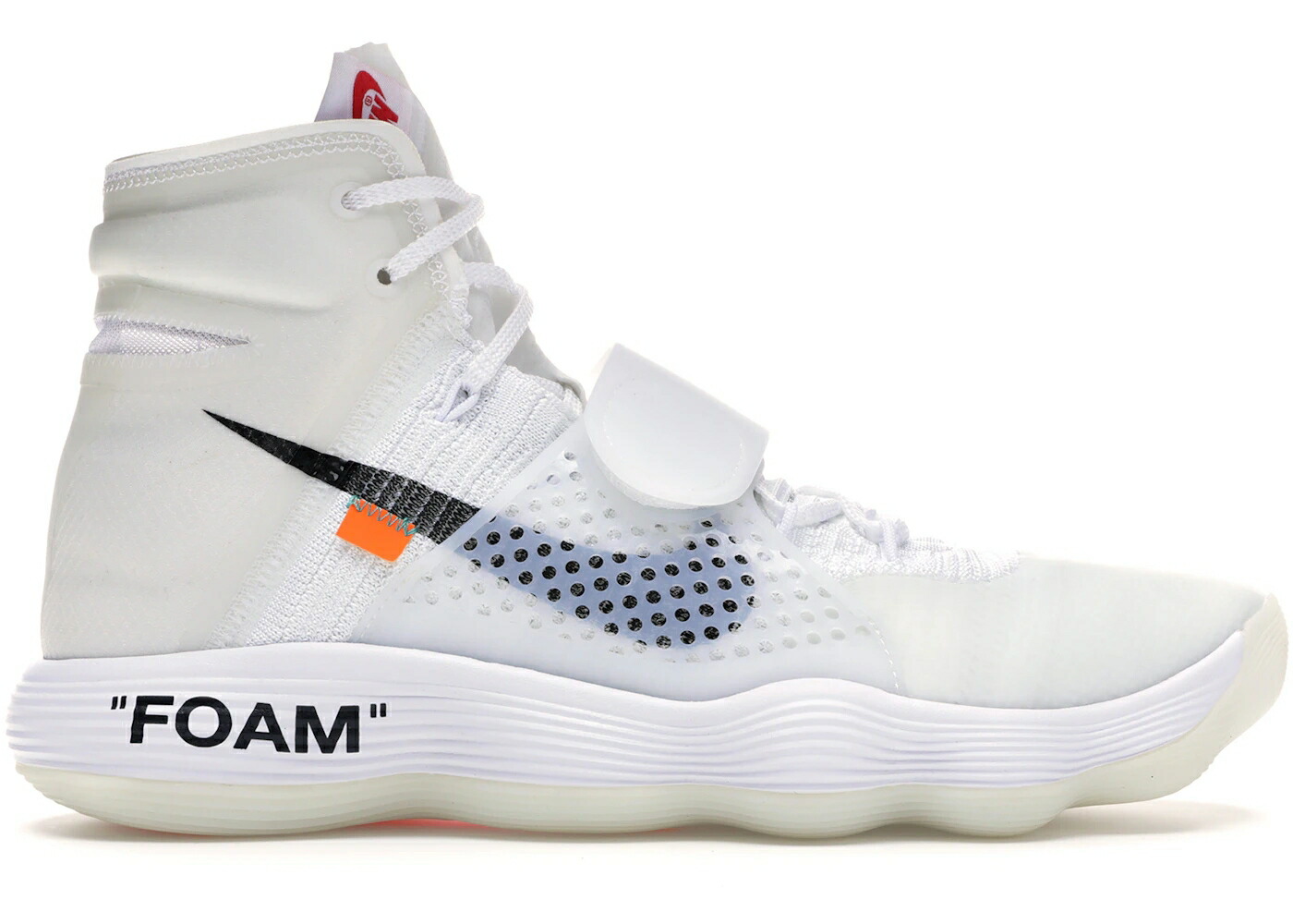 ナイキ リアクト ハイパーダンク フライニット オフホワイト 白色 ホワイト スニーカー メンズ NIKE REACT HYPERDUNK 2017 FLYKNIT OFF-WHITE / WHITE WHITE WHITE