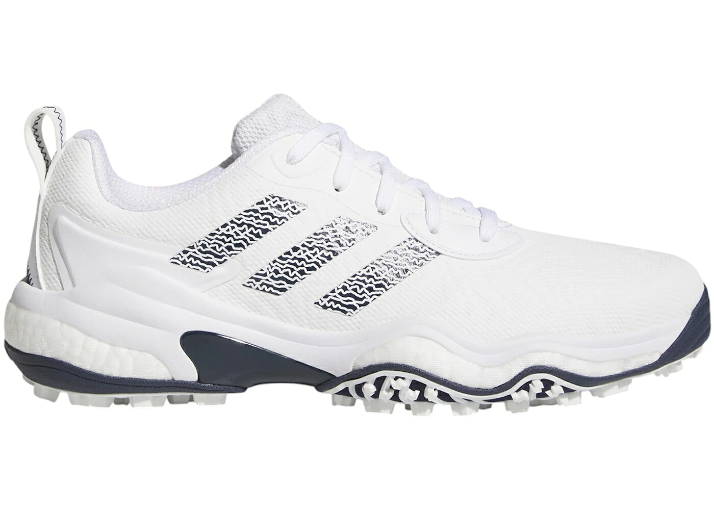 アディダス ゴルフ 白色 ホワイト 紺色 ネイビー スニーカー メンズ ADIDAS CODECHAOS 25 SPIKELESS GOLF CLOUD WHITE COLLEGIATE NAVY / CLOUD WHITE COLLEGIATE NAVY|スニケス