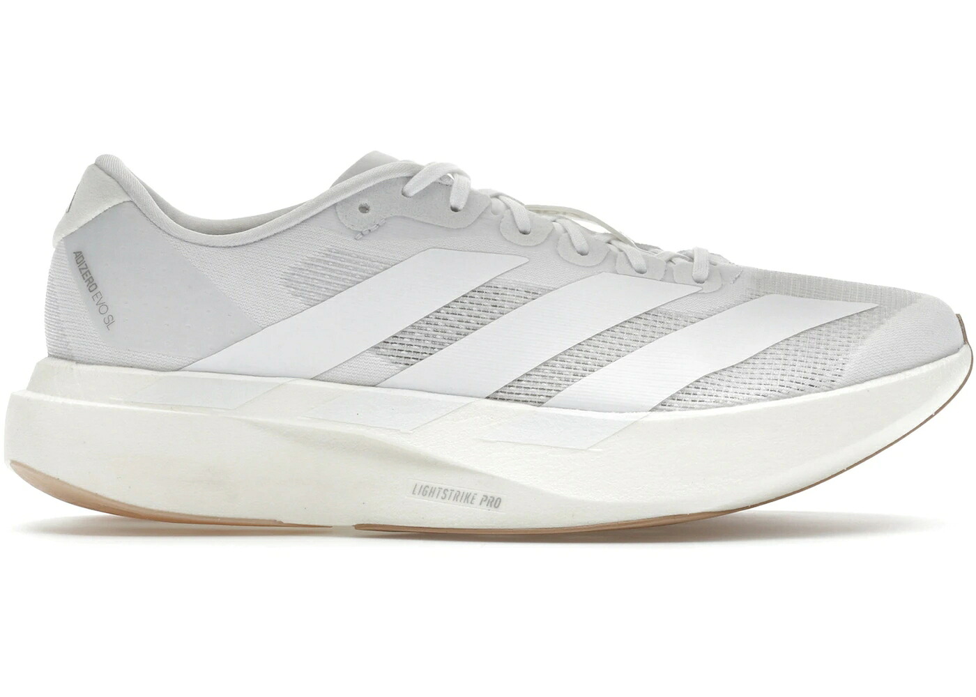 アディダス アディゼロ 白いこと 白いこと ウォーム スニーカー メンズ ADIDAS ADIZERO EVO SL WHITE WARM SANDSTONE / WHITE WARM SANDSTONE