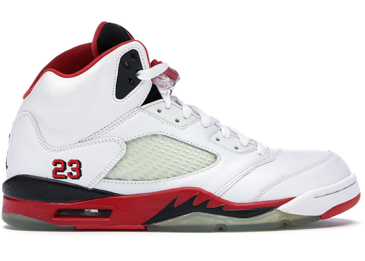 ナイキ ジョーダン 火の手 赤 赤いこと 白いこと 白いこと 黒いこと 黒いこと スニーカー メンズ JORDAN 5 RETRO FIRE RED (2006) / WHITE FIRE RED BLACK