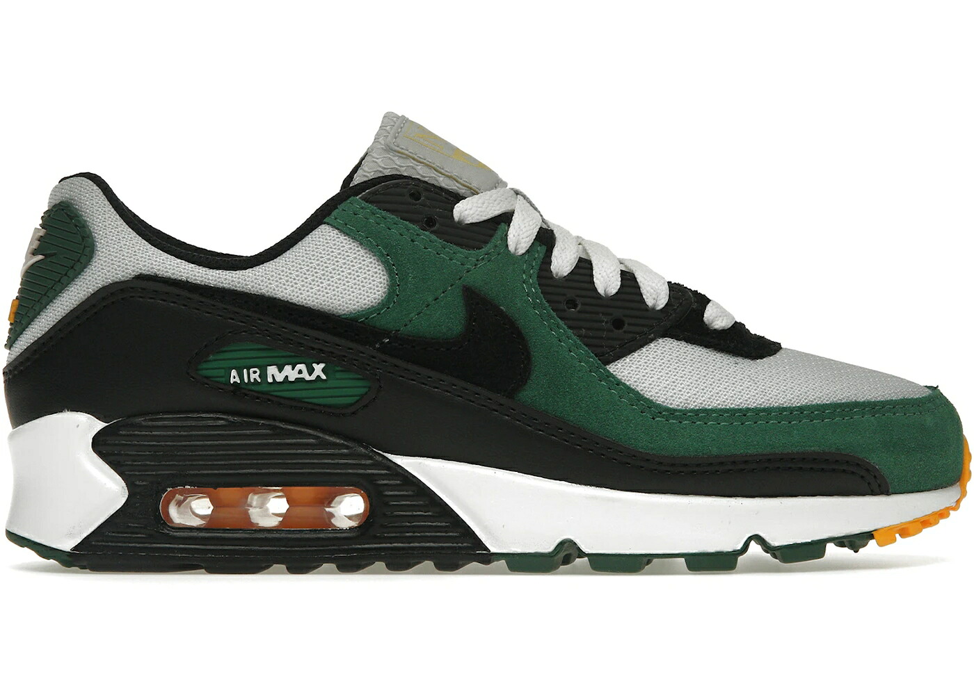 ナイキ マックス 純然たる プラチナム 緑 緑であること エア湖マックス スニーカー メンズ NIKE AIR MAX 90 PURE PLATINUM GORGE GREEN / PURE PLATINUM GORGE GREEN