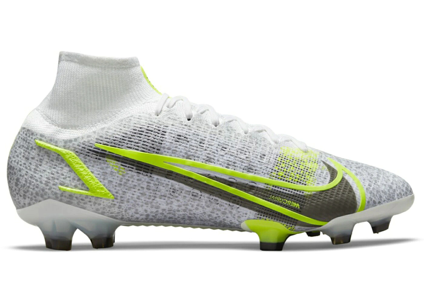 ナイキ エリート 白色 ホワイト 銀色 シルバー 黒色 ブラック スニーカー メンズ NIKE MERCURIAL SUPERFLY 8 ELITE FG WHITE VOLT / WHITE METALLIC SILVER VOLT BLACK