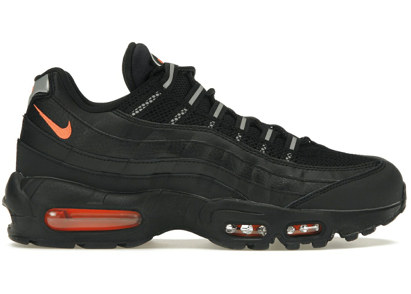 ナイキ マックス 黒いこと 黒いこと 橙 オレンジ色 エア湖マックス スニーカー メンズ NIKE AIR MAX 95 BLACK TOTAL ORANGE / BLACK TOTAL ORANGE REFLECTIVE