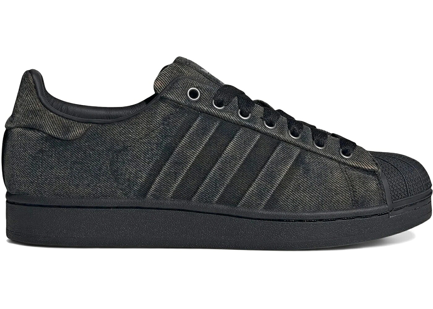 アディダス はやりっ子 ジーンズ 黒いこと 黒いこと 中核グループ スニーカー メンズ ADIDAS SUPERSTAR 82 WASHED DENIM BLACK / BLACK SUPPLIER COLOUR CORE BLACK