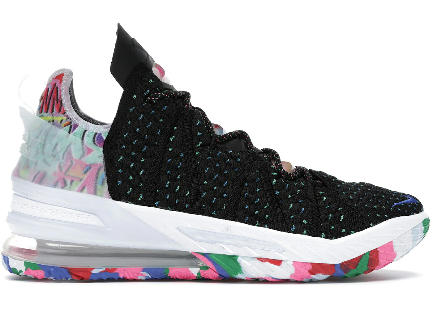 ナイキ レブロン 黒いこと 黒いこと 白いこと 白いこと スニーカー メンズ NIKE LEBRON 18 MULTICOLOR / BLACK MULTI COLOR WHITE