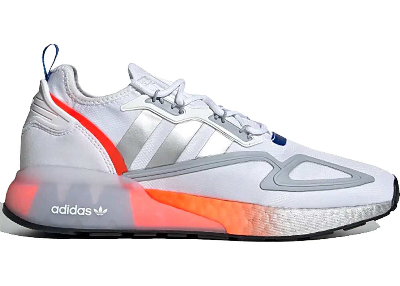 アディダス ブースト 白色 ホワイト 銀色 シルバー スニーカー メンズ ADIDAS ZX 2K BOOST CLOUD WHITE SILVER METALLIC / CLOUD WHITE SILVER METALLIC GLOW|スニケス