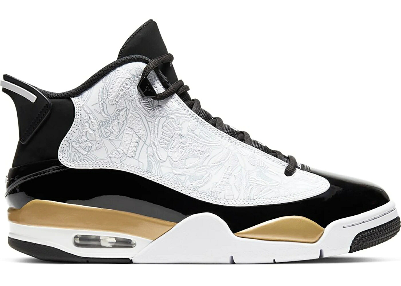 ナイキ ジョーダン ゼロ 黒色 ブラック ゴールド 白色 ホワイト ダブゼロ スニーカー メンズ JORDAN DUB ZERO BLACK METALLIC GOLD WHITE / BLACK METALLIC GOLD WHITE