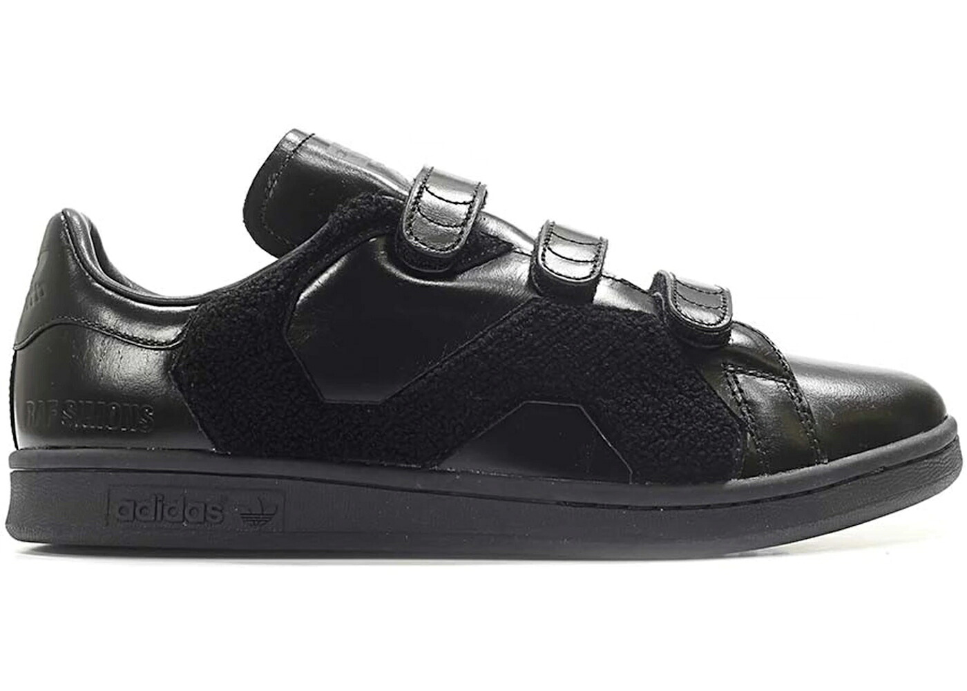 アディダス 黒色 ブラック コア スタンスミス スニーカー メンズ ADIDAS STAN SMITH RAF SIMONS COMFORT BADGE BLACK / CORE BLACK CORE BLACK CORE BLACK