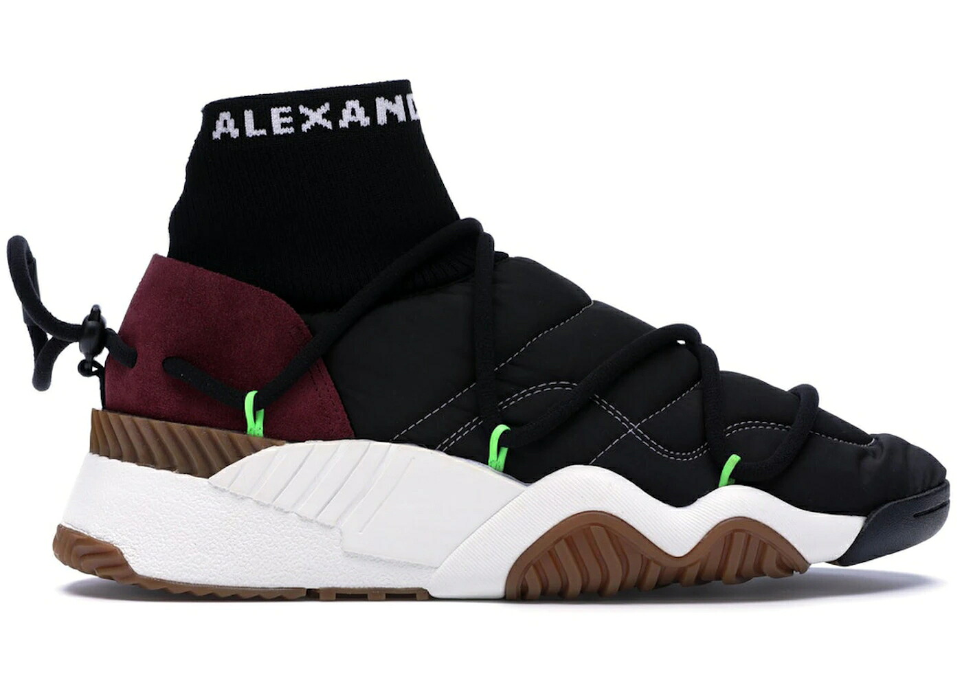 アディダス 調教師 中核グループ 黒いこと 黒いこと 緑 緑であること スニーカー メンズ ADIDAS AW PUFF TRAINER ALEXANDER WANG CORE BLACK SOLAR GREEN / CORE BLACK CORE BLACK SOLAR