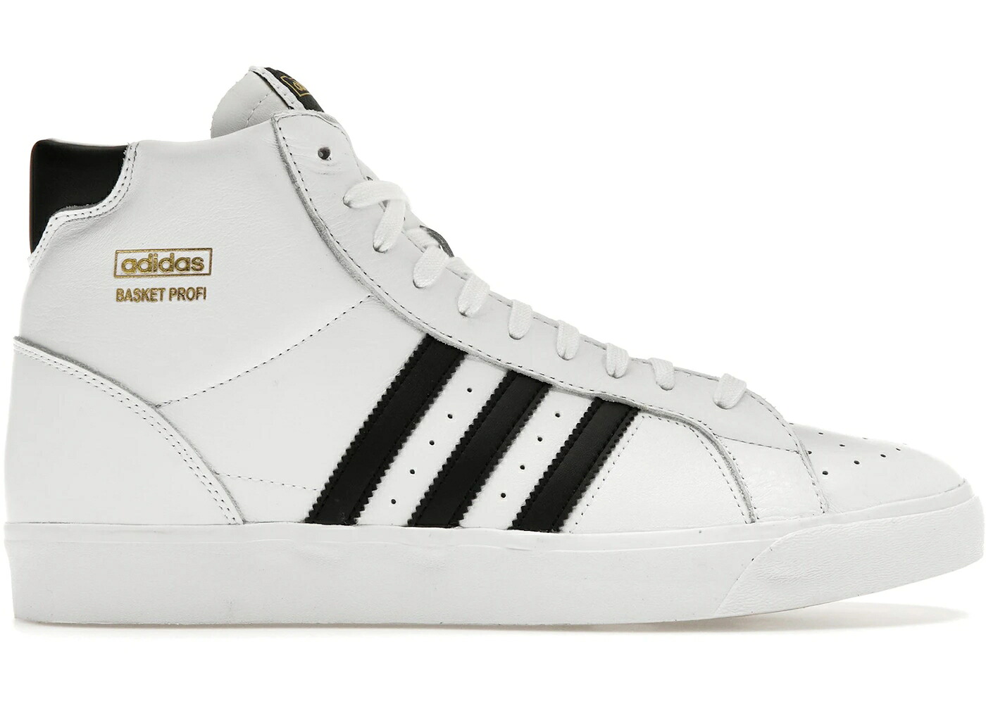 アディダス 白いこと 白いこと 黒いこと 黒いこと 中核グループ ゴールド スニーカー メンズ ADIDAS BASKET PROFI CLOUD WHITE BLACK / CLOUD WHITE CORE BLACK GOLD
