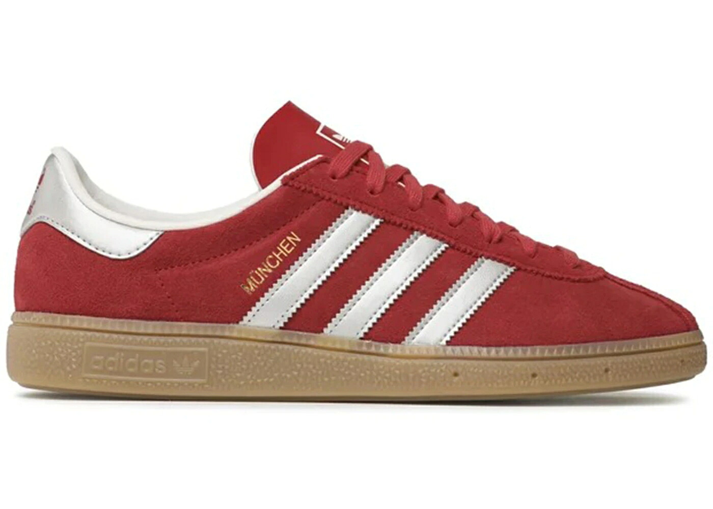 アディダス しろがね色 しろがね色 スニーカー メンズ ADIDAS MUNCHEN SCARLET MATTE SILVER GUM / SCARLET MATTE SILVER GUM