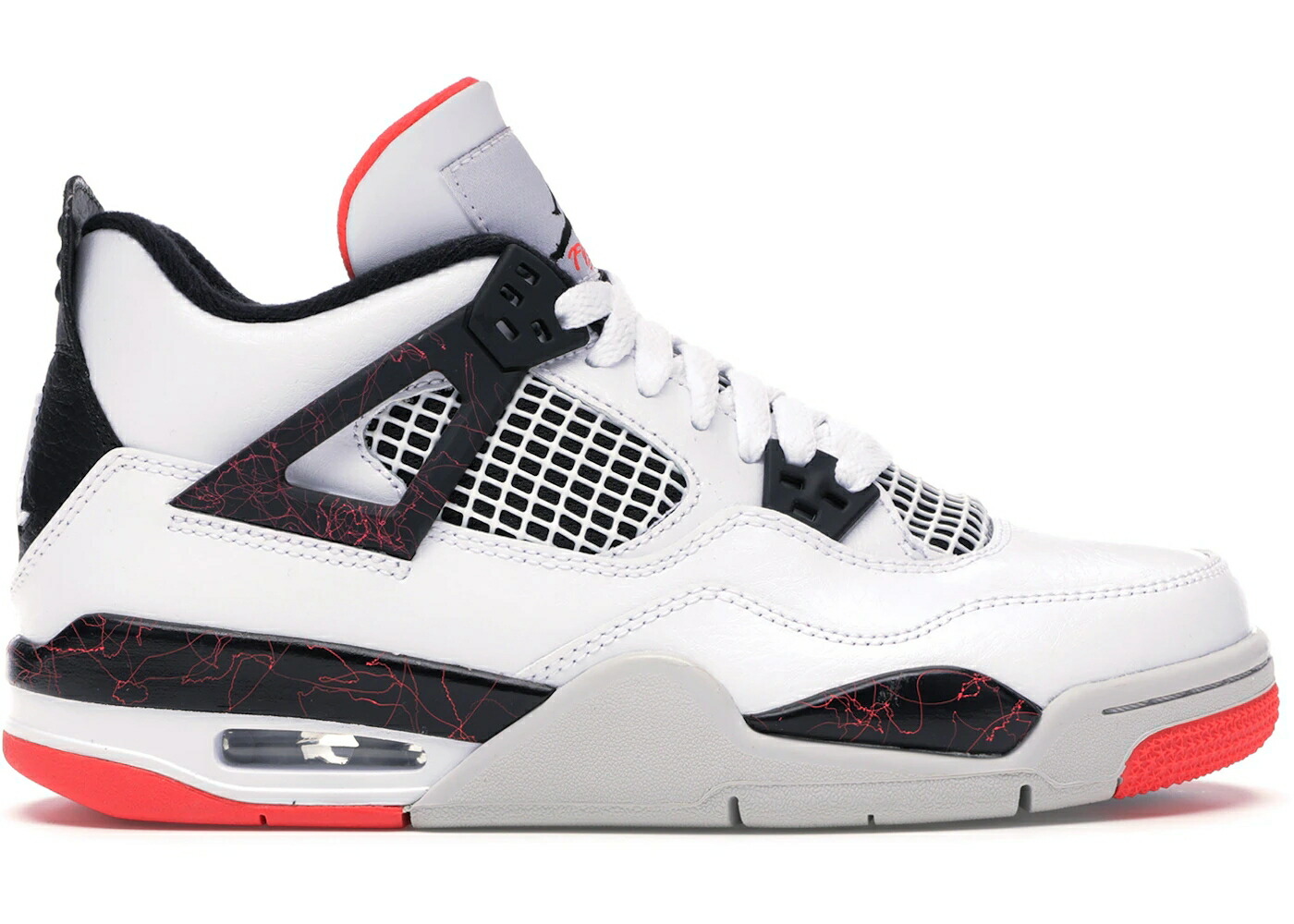 ナイキ ジョーダン 航空 白いこと 白いこと 黒いこと 黒いこと クリムゾン お坊っちゃん キッズ JORDAN 4 RETRO FLIGHT NOSTALGIA (GS) / WHITE BLACK BRIGHT CRIMSON PALE もの言う花 マタニティ スニーカー