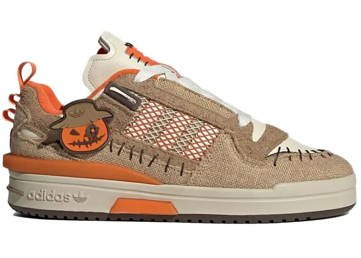 アディダス フォーラム 茶色 ブラウン 白色 ホワイト 橙 オレンジ スニーカー メンズ ADIDAS FORUM MOD LOW JACK O LANTERN / LIGHT BROWN OFF WHITE ORANGE