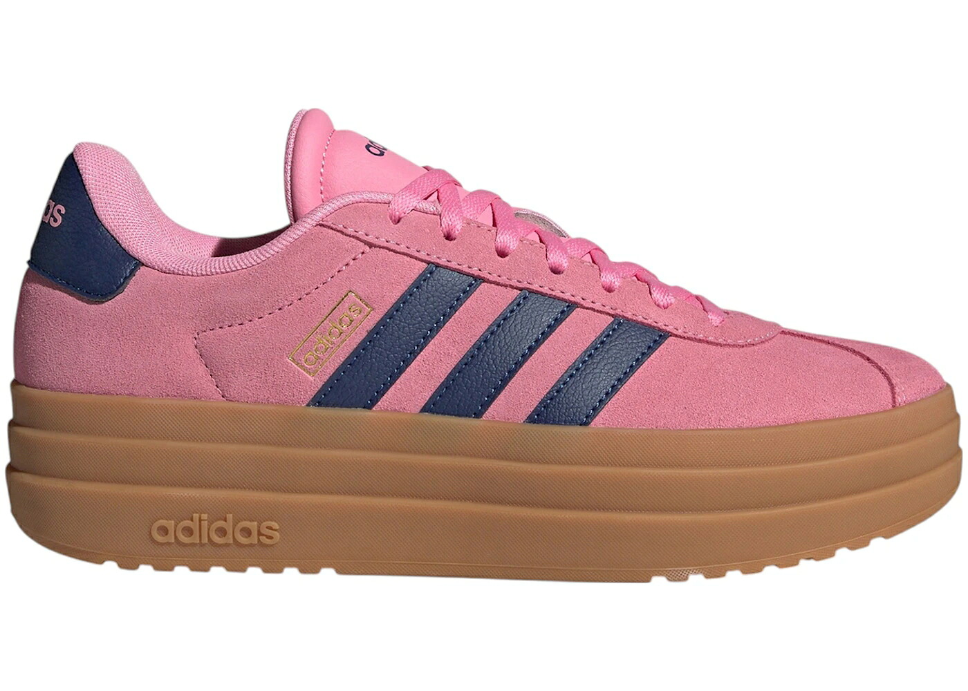 アディダス 厚地の外套 さくら色 青碧 青碧 ゴールド WOMEN\u0027S スニーカー レディース ADIDAS VL COURT BOLD BLISS PINK DARK BLUE GOLD METALLIC (WOMEN\u0027S) / BLISS PINK DARK BLUE GOLD