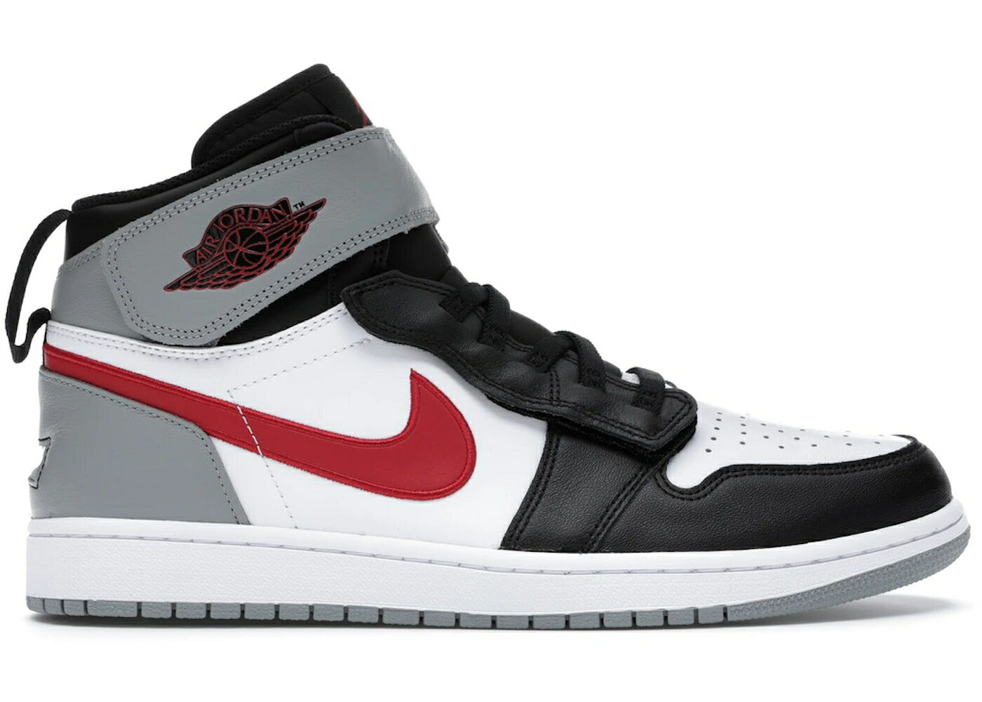 ナイキ ジョーダン ハイ 黒色 ブラック 灰色 グレー 赤 レッド 白色 ホワイト スニーカー メンズ JORDAN 1 HIGH FLYEASE BLACK PARTICLE GREY GYM RED / BLACK WHITE PARTICLE GREY GYM