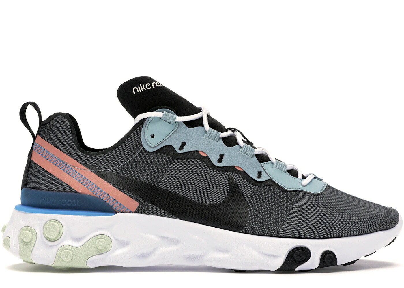 ナイキ リアクト 化学元素 黒いこと 黒いこと さくら色 スニーカー メンズ NIKE REACT ELEMENT 55 OCEAN CUBE / OCEAN CUBE BLACK PINK QUARTZ