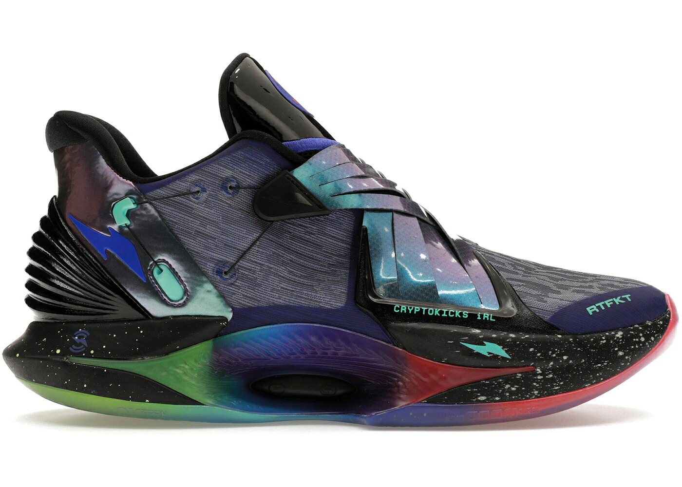 ナイキ 黒いこと 黒いこと 藍色 インディゴ 張りさける スニーカー メンズ NIKE RTFKT CRYPTOKICKS IRL SPACE MATTER / BLACK BLACK INDIGO BURST