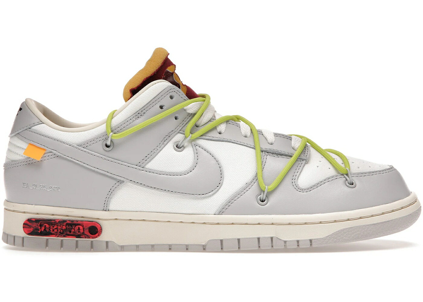 ナイキ ダンク オフホワイト 灰色 グレー ダンクロー スニーカー メンズ NIKE DUNK LOW OFF-WHITE LOT 8 / SAIL NEUTRAL GREY