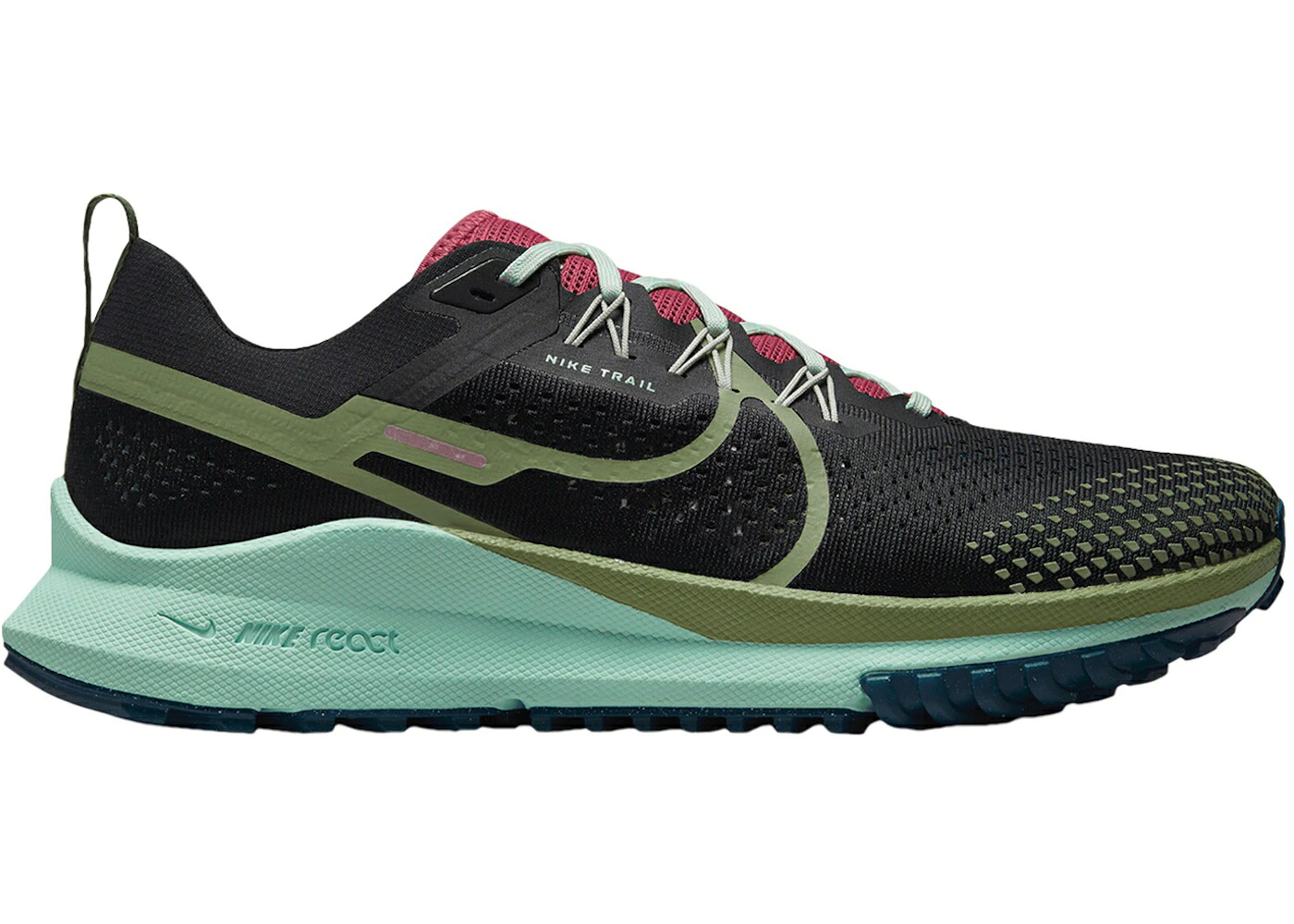 ナイキ リアクト ペガサス 黒いこと 黒いこと スニーカー メンズ NIKE REACT PEGASUS TRAIL 4 BLACK MINT FOAM ALLIGATOR / BLACK CANYON RUST MINT FOAM
