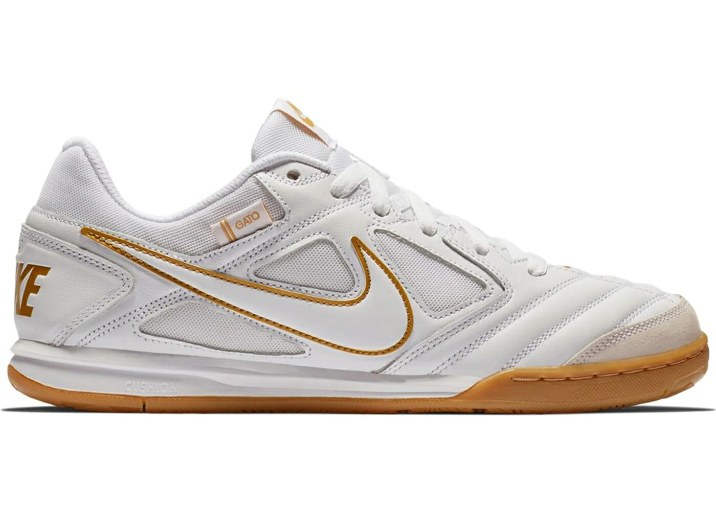 ナイキ エスビー ガトー 白色 ホワイト ゴールド スニーカー メンズ NIKE SB GATO WHITE METALLIC GOLD / WHITE METALLIC GOLD GUM LIGHT｜スニケス