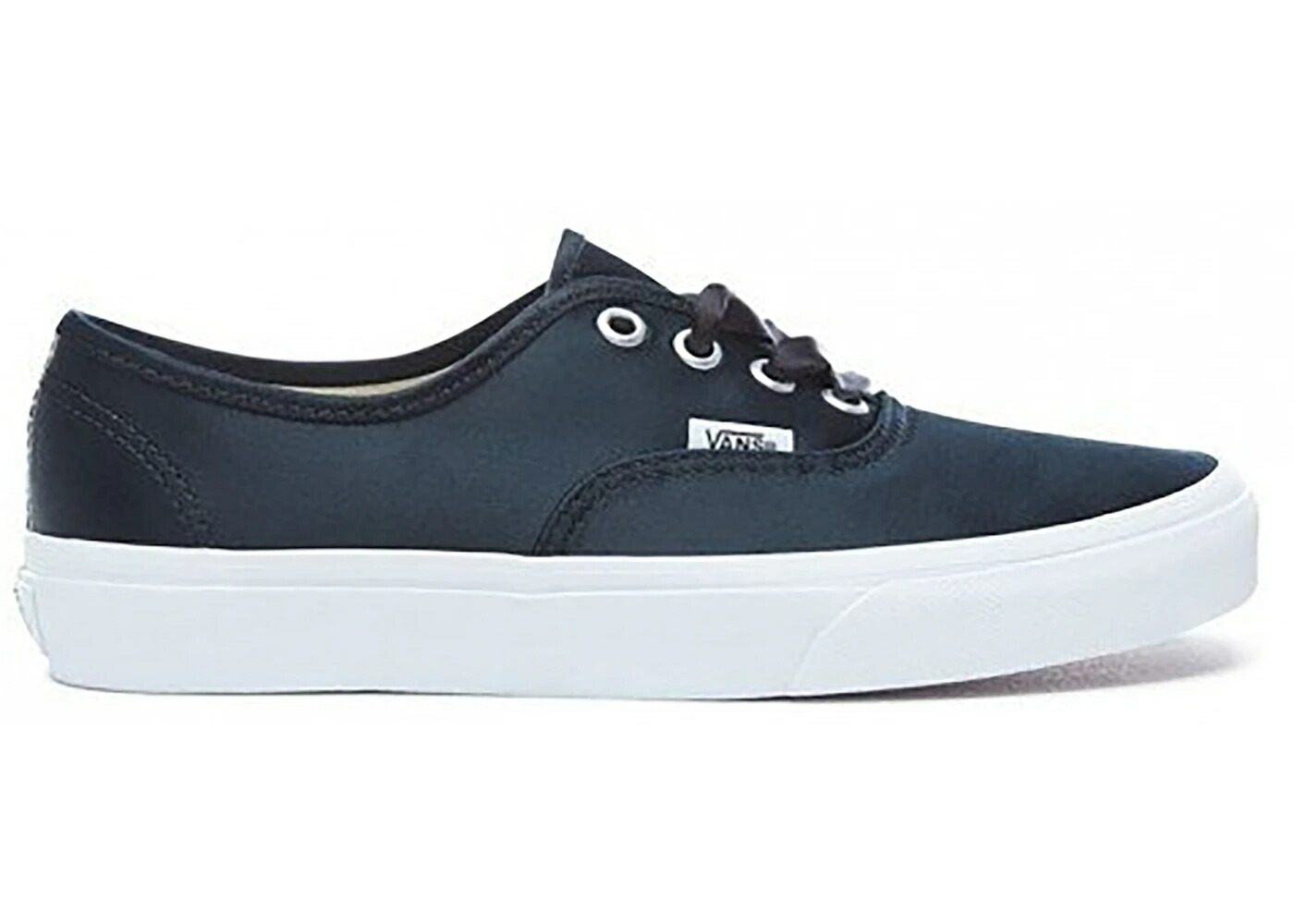 ヴァンズ バンズ オーセンティック サテン 黒色 ブラック 白色 ホワイト スニーカー メンズ VANS AUTHENTIC SATIN LUX BLACK / BLACK WHITE