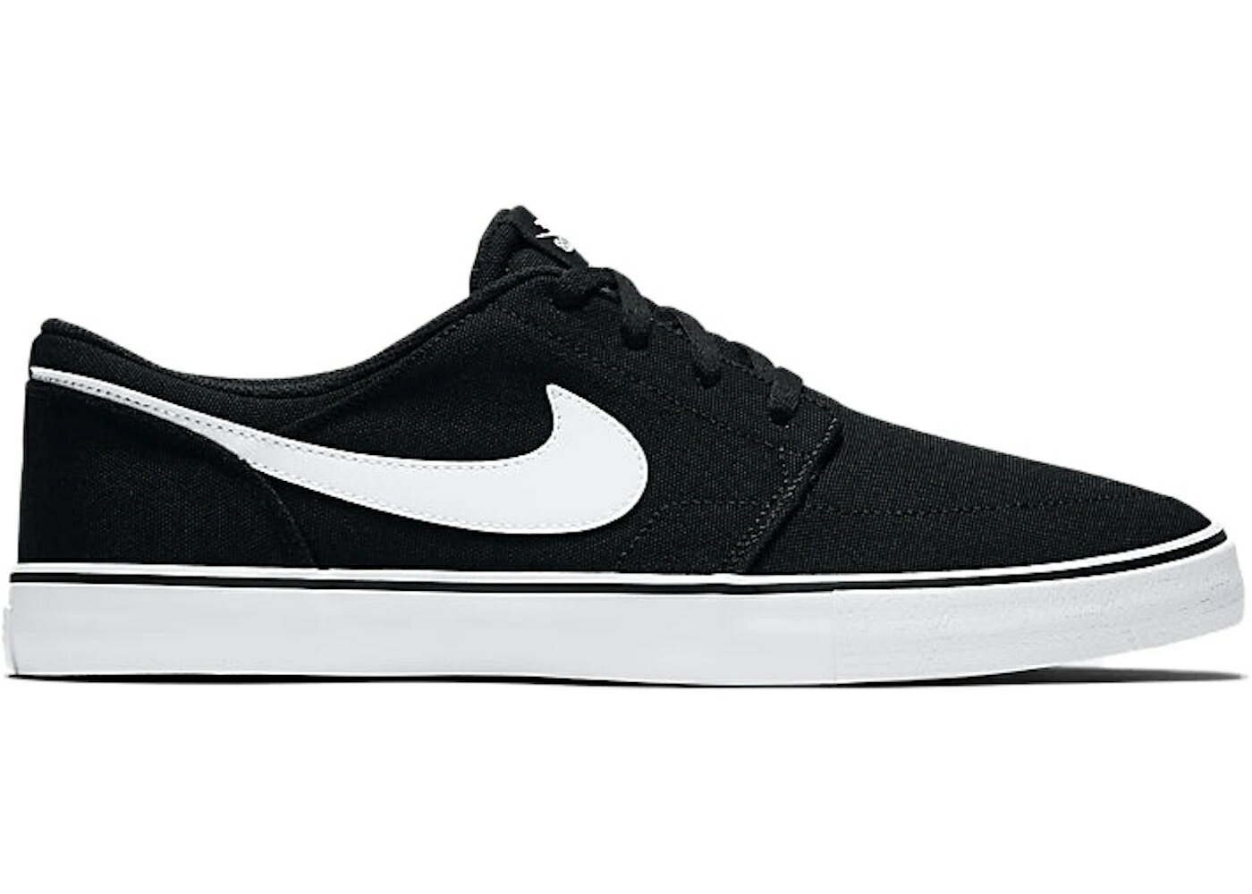 ナイキ エスビー 黒色 ブラック 白色 ホワイト スニーカー メンズ NIKE SB SOLARSOFT PORTMORE 2 BLACK / BLACK WHITE WHITE