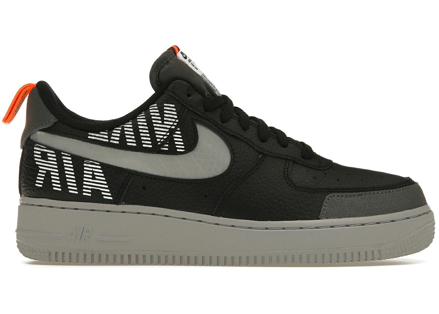 ナイキ 黒いこと 黒いこと 薄墨色 薄墨色 空軍 スニーカー メンズ NIKE AIR FORCE 1 LOW UNDER CONSTRUCTION BLACK / BLACK WOLF GREY DARK GREY TOTAL