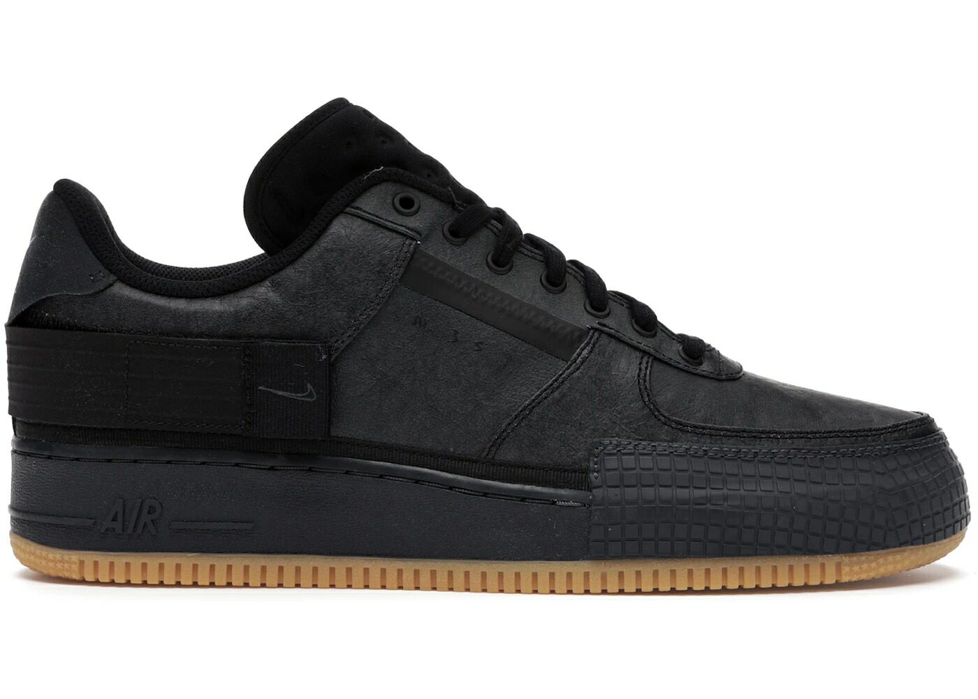 ナイキ 黒いこと 黒いこと 空軍 スニーカー メンズ NIKE AIR FORCE 1 TYPE BLACK GUM / BLACK ANTHRACITE DARK OBSIDIAN