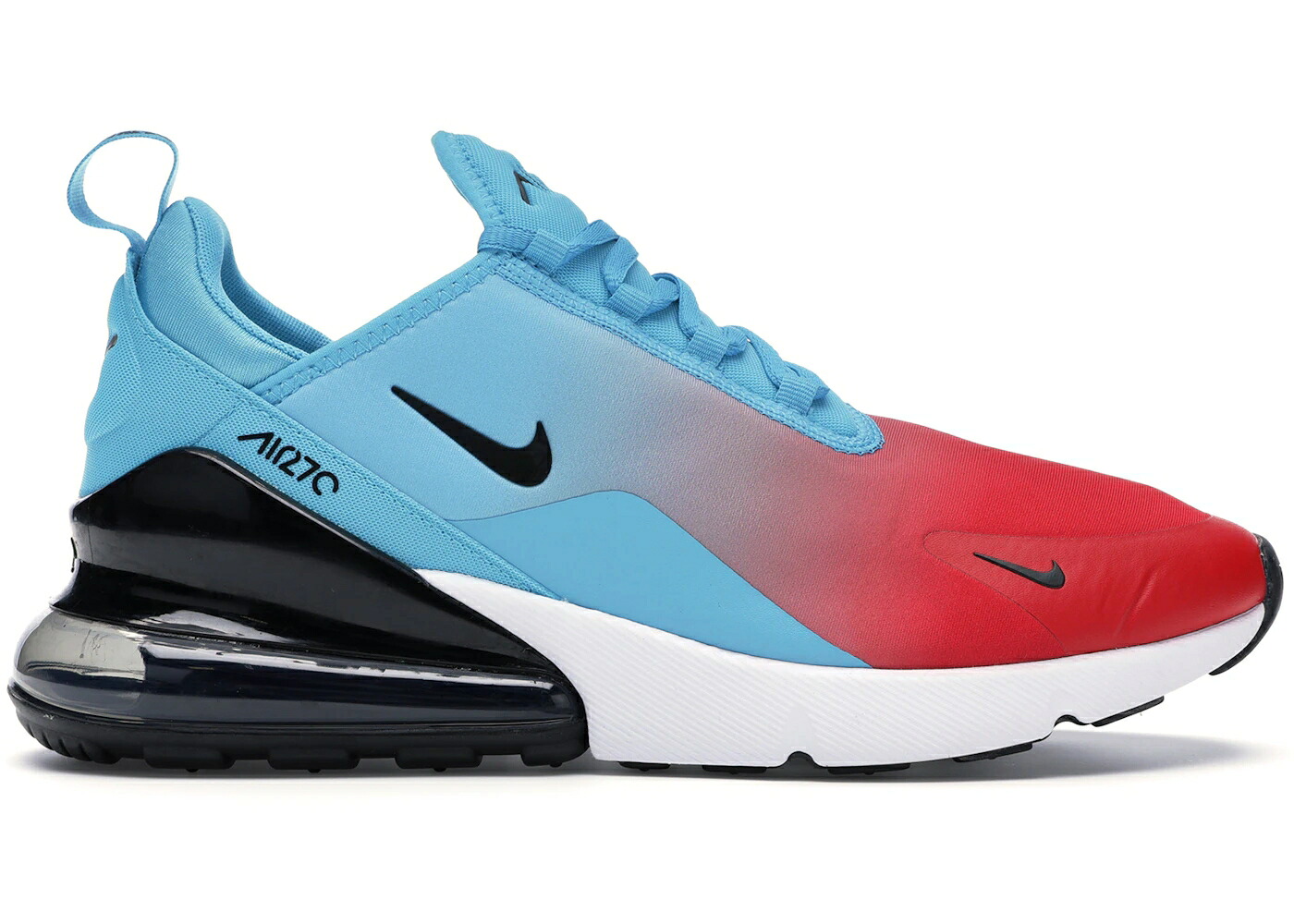ナイキ マックス 青色 ブルー 白色 ホワイト 赤 レッド エアマックス スニーカー メンズ NIKE AIR MAX 270 FIRECRACKER / BLUE FURY WHITE UNIVERSITY RED｜スニケス