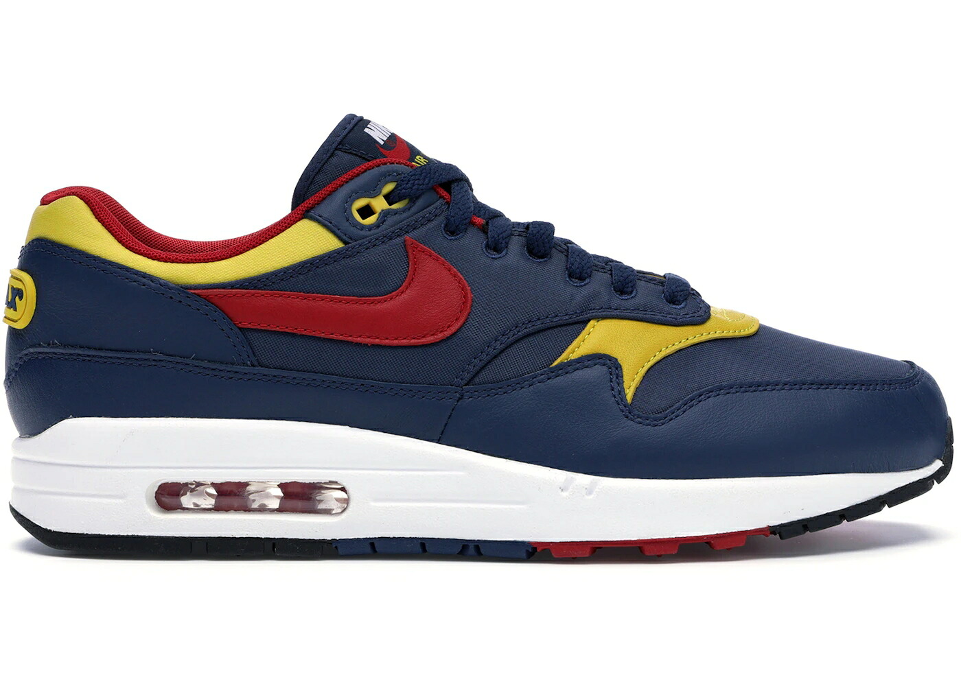 ナイキ マックス チーム 赤 レッド エアマックス スニーカー メンズ NIKE AIR MAX 1 SNOW BEACH / OBSIDIAN TEAM RED VIVID SULFUR