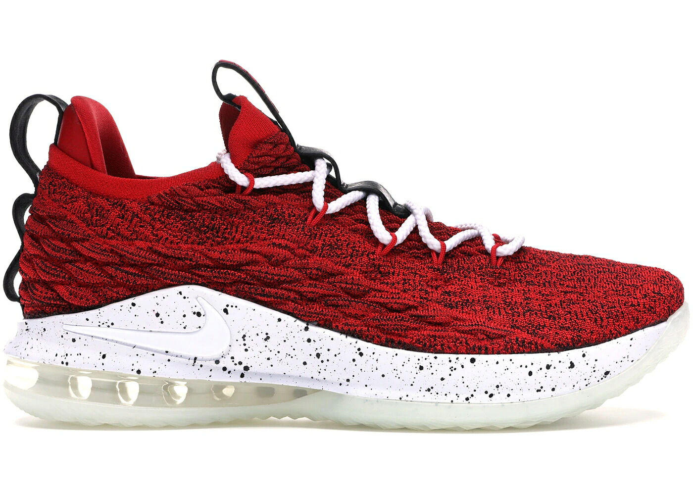 ナイキ レブロン 赤 赤いこと 白いこと 白いこと 黒いこと 黒いこと スニーカー メンズ NIKE LEBRON 15 LOW UNIVERSITY RED / UNIVERSITY RED WHITE BLACK WHITE