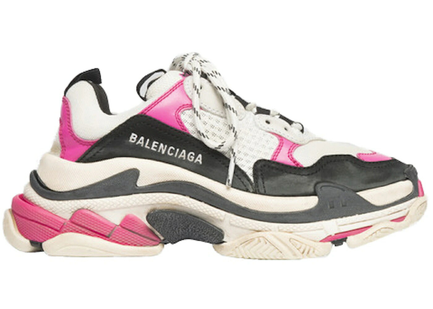 バレンシアガ サクラ色 黒いこと 黒いこと 白いこと 白いこと WOMEN\u0027S スニーカー レディース BALENCIAGA TRIPLE S NEON PINK 2019 (WOMEN\u0027S) / PINK BLACK WHITE