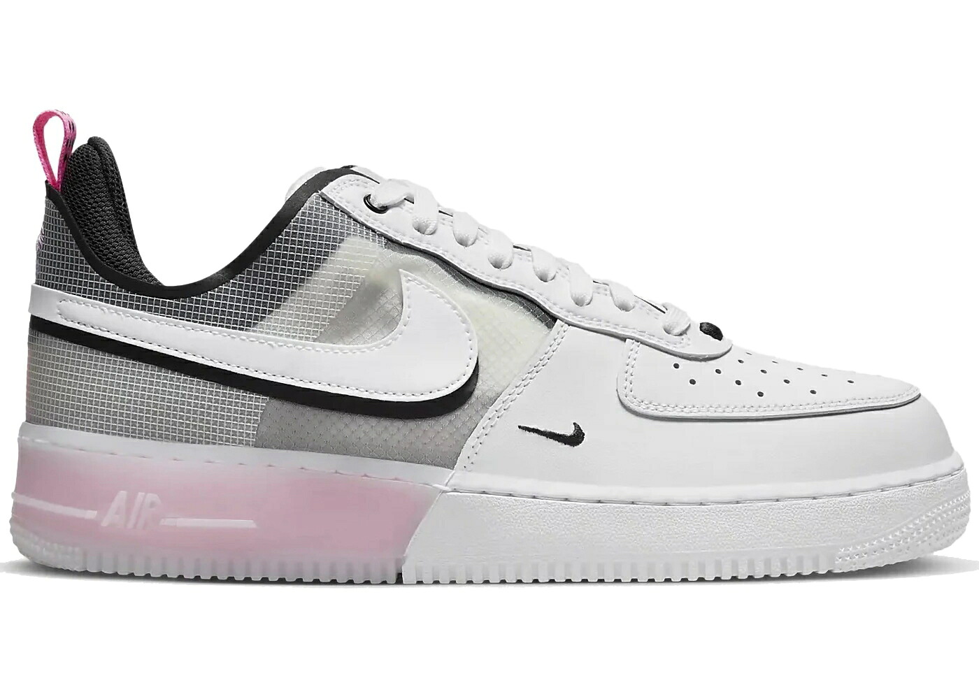 ナイキ リアクト 白いこと 白いこと 黒いこと 黒いこと さくら色 空軍 スニーカー メンズ NIKE AIR FORCE 1 LOW REACT WHITE BLACK PINK SPELL / WHITE BLACK WHITE