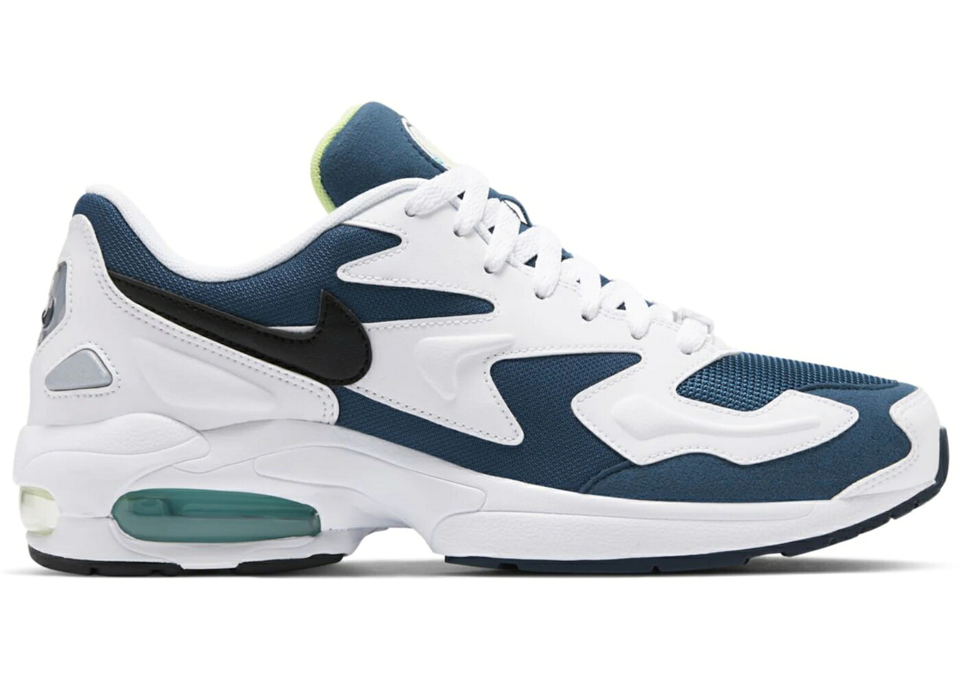 ナイキ マックス 青色 ブルー 白色 ホワイト 黒色 ブラック エアマックス スニーカー メンズ NIKE AIR MAX 2 LIGHT VALERIAN BLUE / VALERIAN BLUE WHITE AURORA BLACK