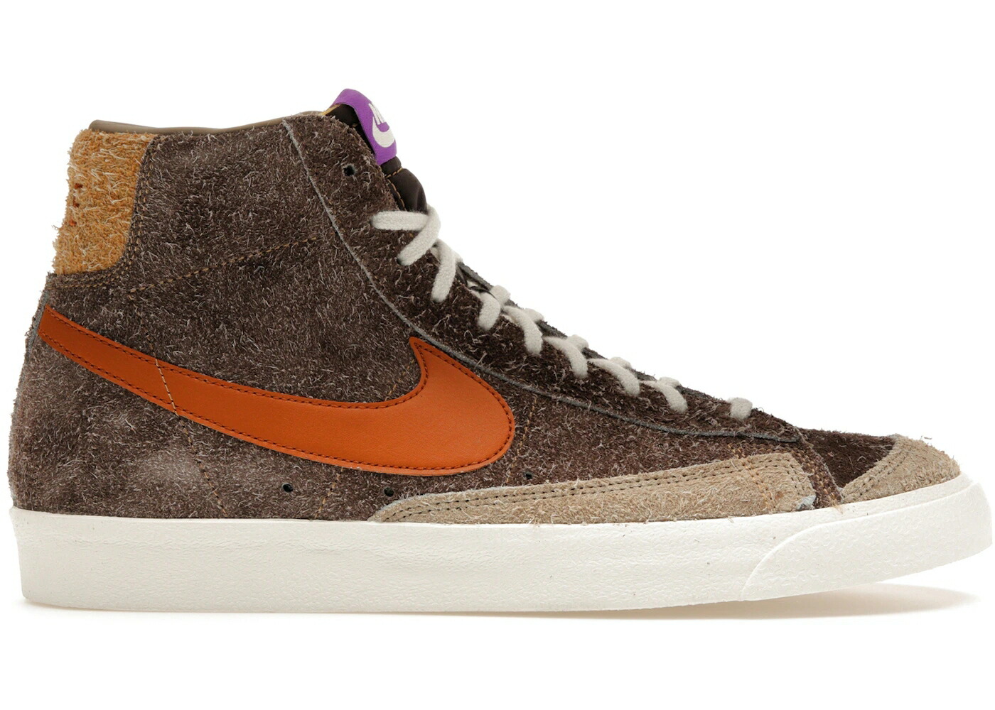 ナイキ ブレイザー ミッド 割り増し金 紫 パープル \u002777 スニーカー メンズ NIKE BLAZER MID PREMIUM DARK CHOCOLATE / DARK CHOCOLATE TAN PURPLE