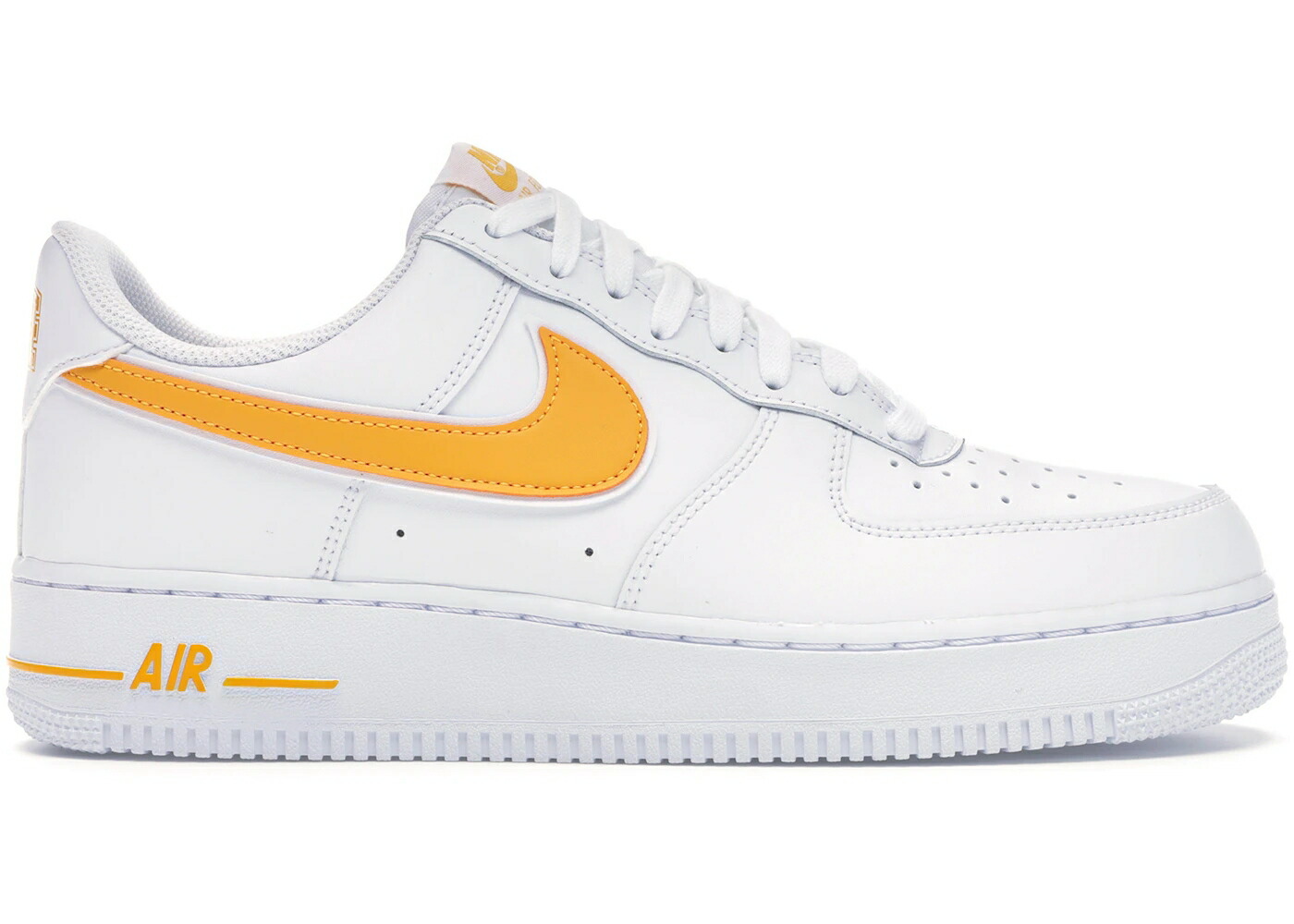 ナイキ 白いこと 白いこと ゴールド 空軍 スニーカー メンズ NIKE AIR FORCE 1 LOW WHITE UNIVERSITY GOLD / WHITE UNIVERSITY GOLD