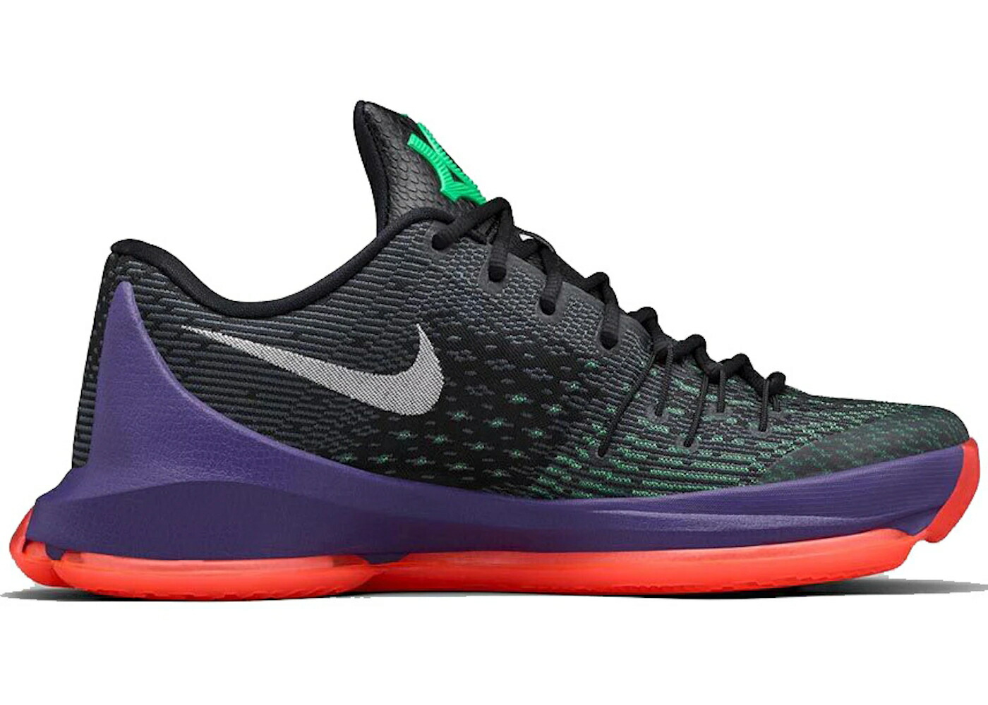 ナイキ 黒色 ブラック 白色 ホワイト 緑 グリーン ショック スニーカー メンズ NIKE KD 8 VINARY / BLACK WHITE GREEN SHOCK HYPER