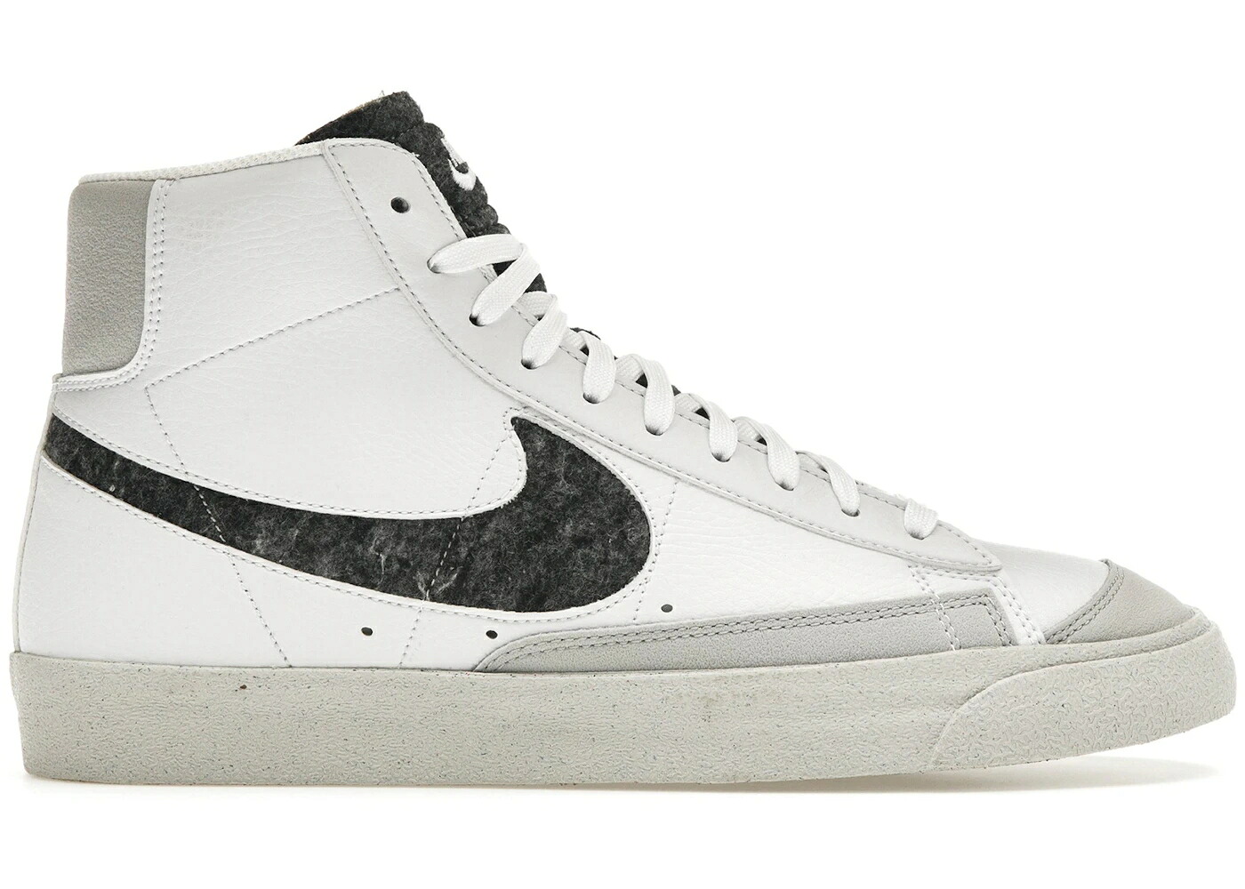 ナイキ ブレイザー ミッド ビンテージ ヴィンテージ 白色 ホワイト 灰色 グレー スニーカー メンズ NIKE BLAZER MID 77 VINTAGE RECYCLED WOOL / WHITE LIGHT SMOKE GREY ELECTRIC
