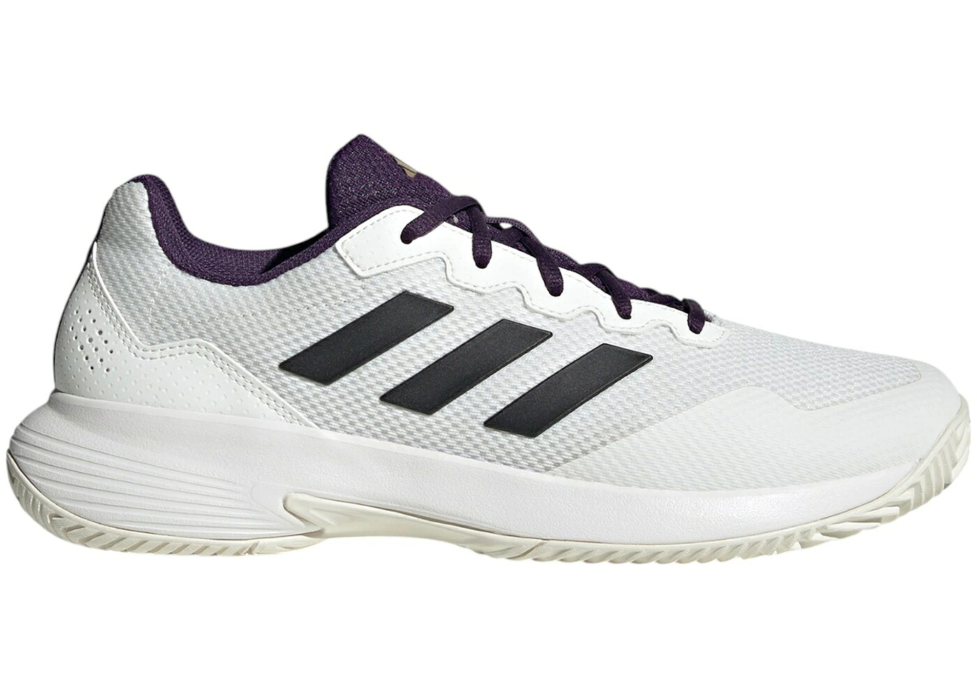 アディダス コア 白色 ホワイト 黒色 ブラック 2.0 スニーカー メンズ ADIDAS GAMECOURT CORE WHITE BLACK AURORA PLUM / CORE WHITE CORE BLACK AURORA